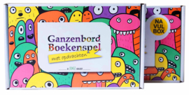 Ganzenbord boekenspel met opdrachten + Navul-box