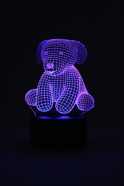 Knuffel hondje 1 led lamp