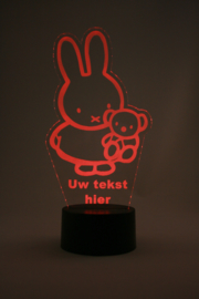 Nijntje met eigen tekst led lamp