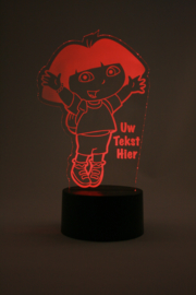 Dora met eigen tekst led lamp