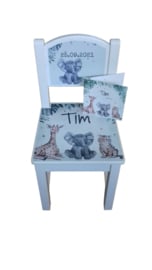 Unieke geboorte stoeltjes beschilderd of bedrukt aan de hand van het geboorte kaartje!