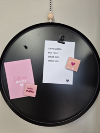 Moederdag Cadeautje  Lief Kaartje met Magneet voor Mama
