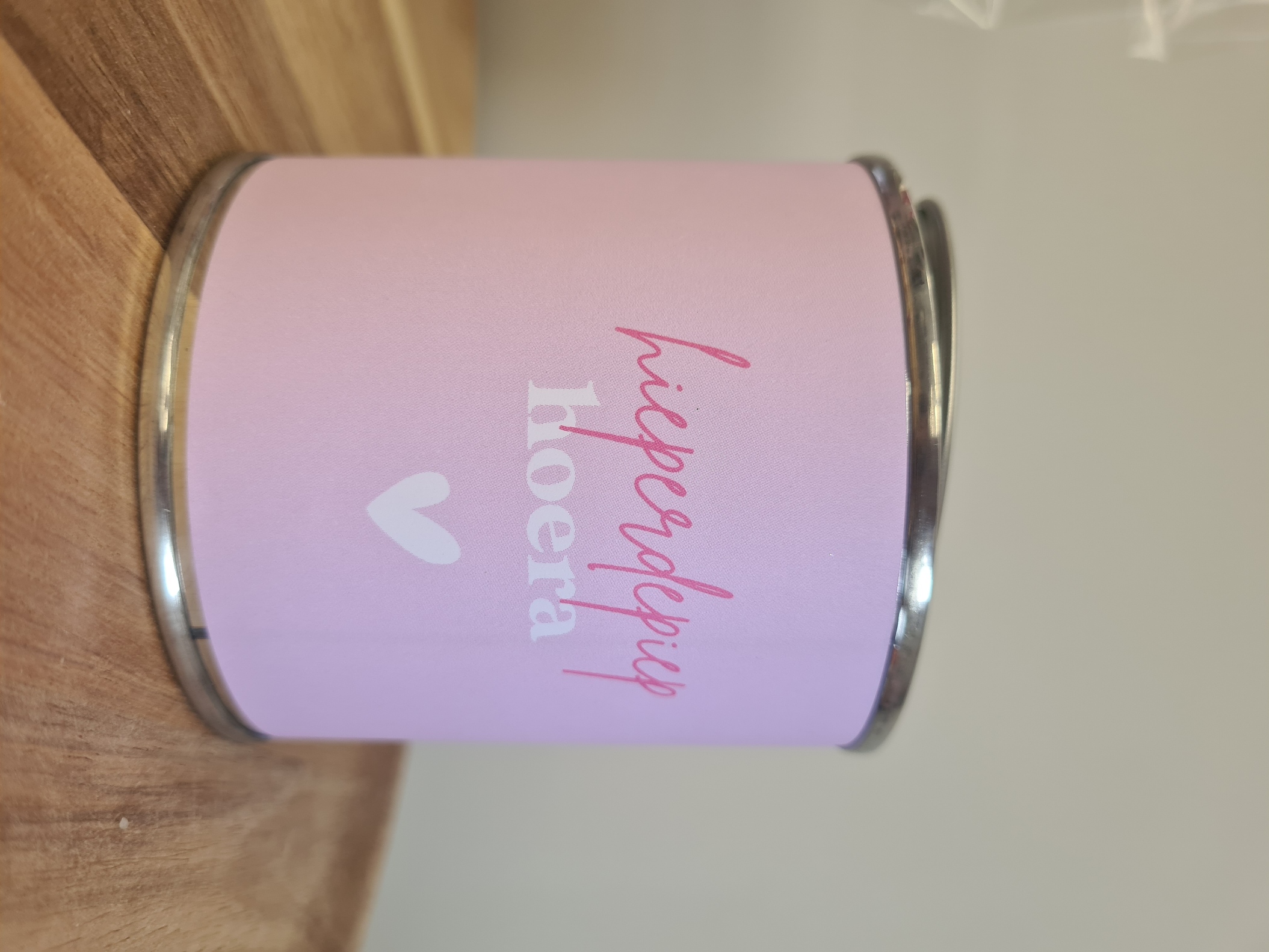 Cadeau blikje "Hieperdepiep hoera"