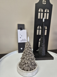 LED Kaars Kerstboom  Sfeervol Licht in Taupe of Zwart