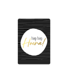 Mini cadeau kaart  Hiep hiep hoera
