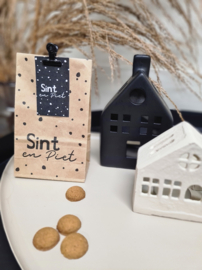 Kraft papieren zakken Sint & Piet (per stuk)