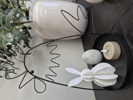 Vilten Konijn Decoratie  Beige 18 cm of Bruin 15 cm