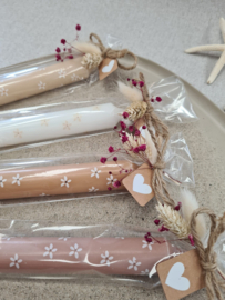 Cadeau set Kaars met bloemetjes