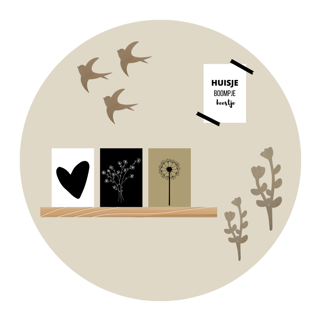 Memobord Beige Rond 50cm (niet magnetisch) 