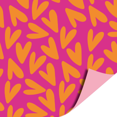 Cadeaupapier Lovely Hearts  AZ Pink | Romantisch & Stevig | 70x200cm