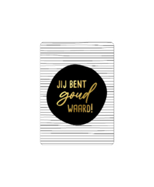 Mini cadeau kaart  Jij bent goud waard