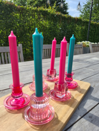 Glas kaarsenhouder met kaars