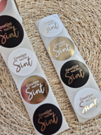 Sluitstickers "groetjes van de Sint" (verpakt per 8)