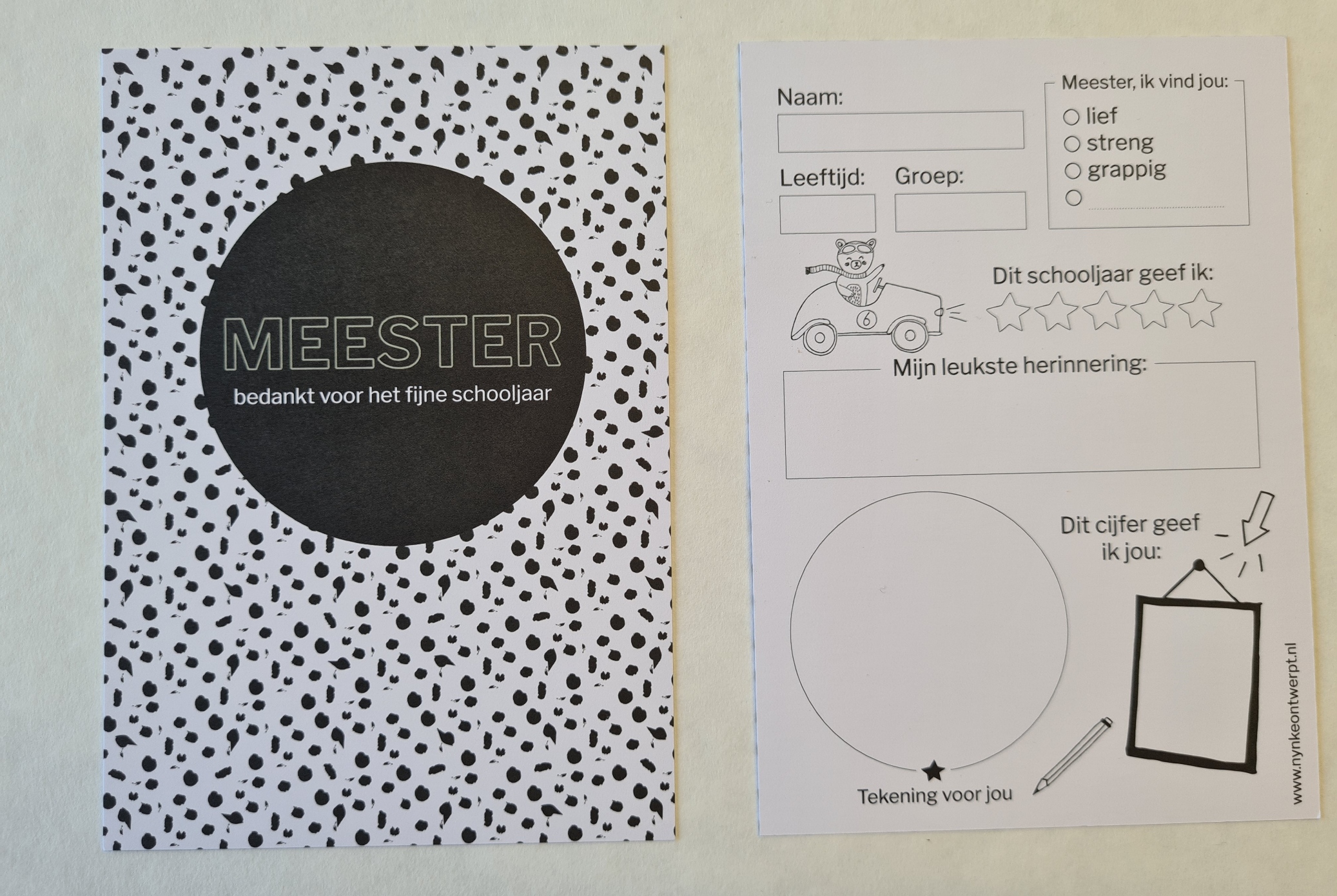 Meester Cadeautje met Invulkaartje & Mooie Meesterslinger
