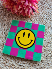 Tegeltje geblokt smiley