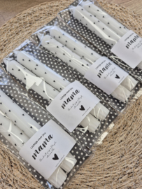 Kaarsenset mama wit met hartjes  2 stuks | Moederdag cadeau