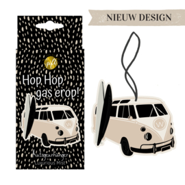 Autogeurhanger "Hop hop gas erop"