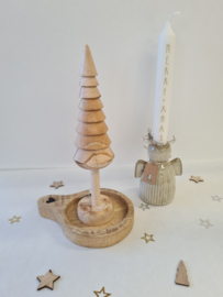 Kerst cadeau set kandelaar Engel en kerstboom