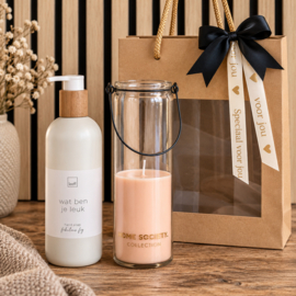 Cadeaupakket Leeff – handzeep en geurkaars
