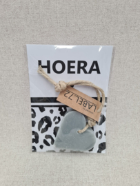 Zeepje (grijs)  met Hoera kaart