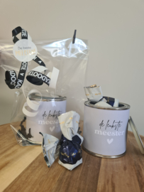 Cadeau blikje Meester