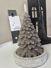 LED Kaars Kerstboom  Sfeervol Licht in Taupe of Zwart