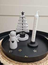 Kerst engel beton met hart