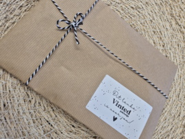 Vinted stickers Wit rechthoekig (set 10stuks)