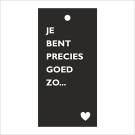 Cadeau kaartje  Je bent precies goed zo...