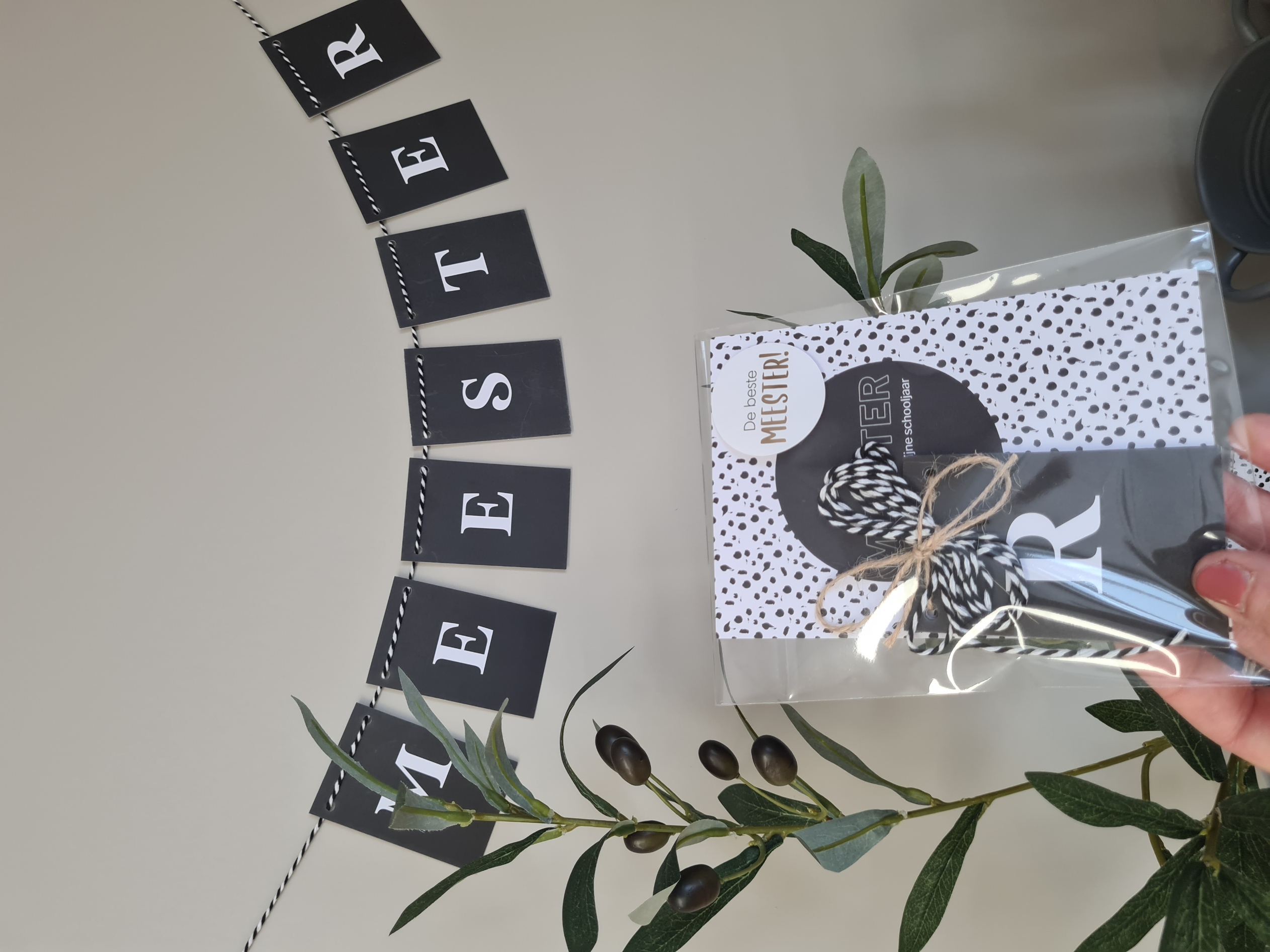 Meester Cadeautje met Invulkaartje & Mooie Meesterslinger