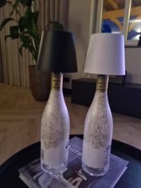 Flessenlamp oplaadbaar Wit & Zwart