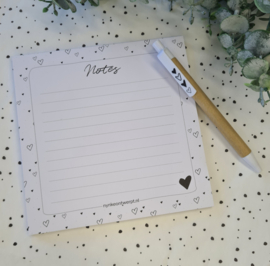 Notitieblok  Notes hearts en pen