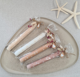 Cadeau set Kaars met bloemetjes