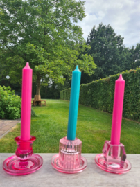 Glas kaarsenhouder met kaars