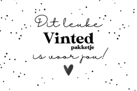 Vinted stickers Wit rechthoekig (set 10stuks)