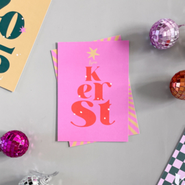 Kerstkaart Fijne kerst (kerstboom)