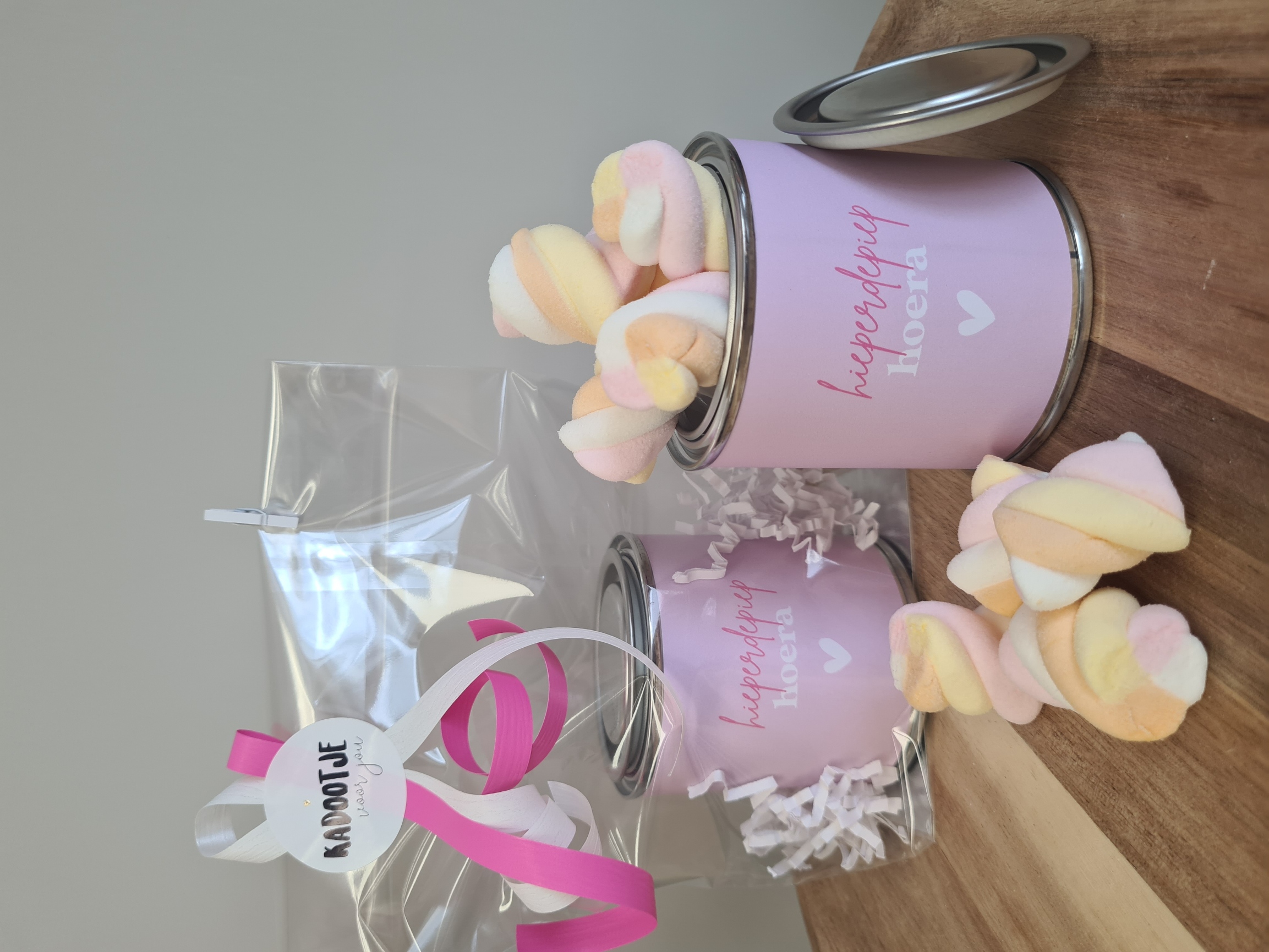 Cadeau blikje "Hieperdepiep hoera"