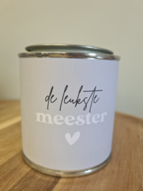 Cadeau blikje Meester