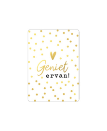 mini cadeau kaart  Geniet ervan