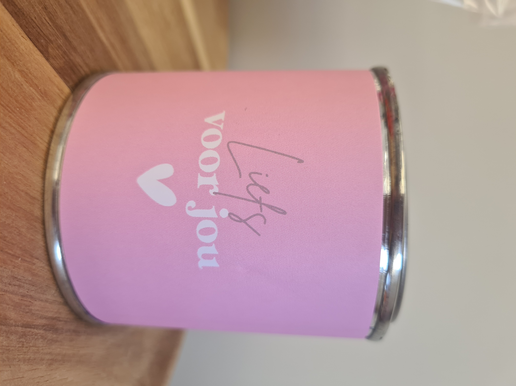 Cadeau blikje "Liefs voor jou"