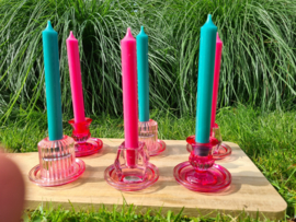 Glas kaarsenhouder met kaars