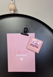 Moederdag Cadeautje  Lief Kaartje met Magneet voor Mama