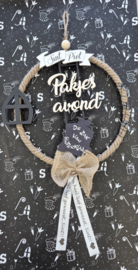 Sinterklaas krans "Sint & Piet" 30cm doorsnee