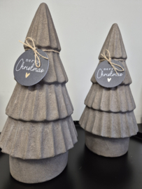 Stoere Kerstdecoratie  Betonlook Kerstboompje (bruin)