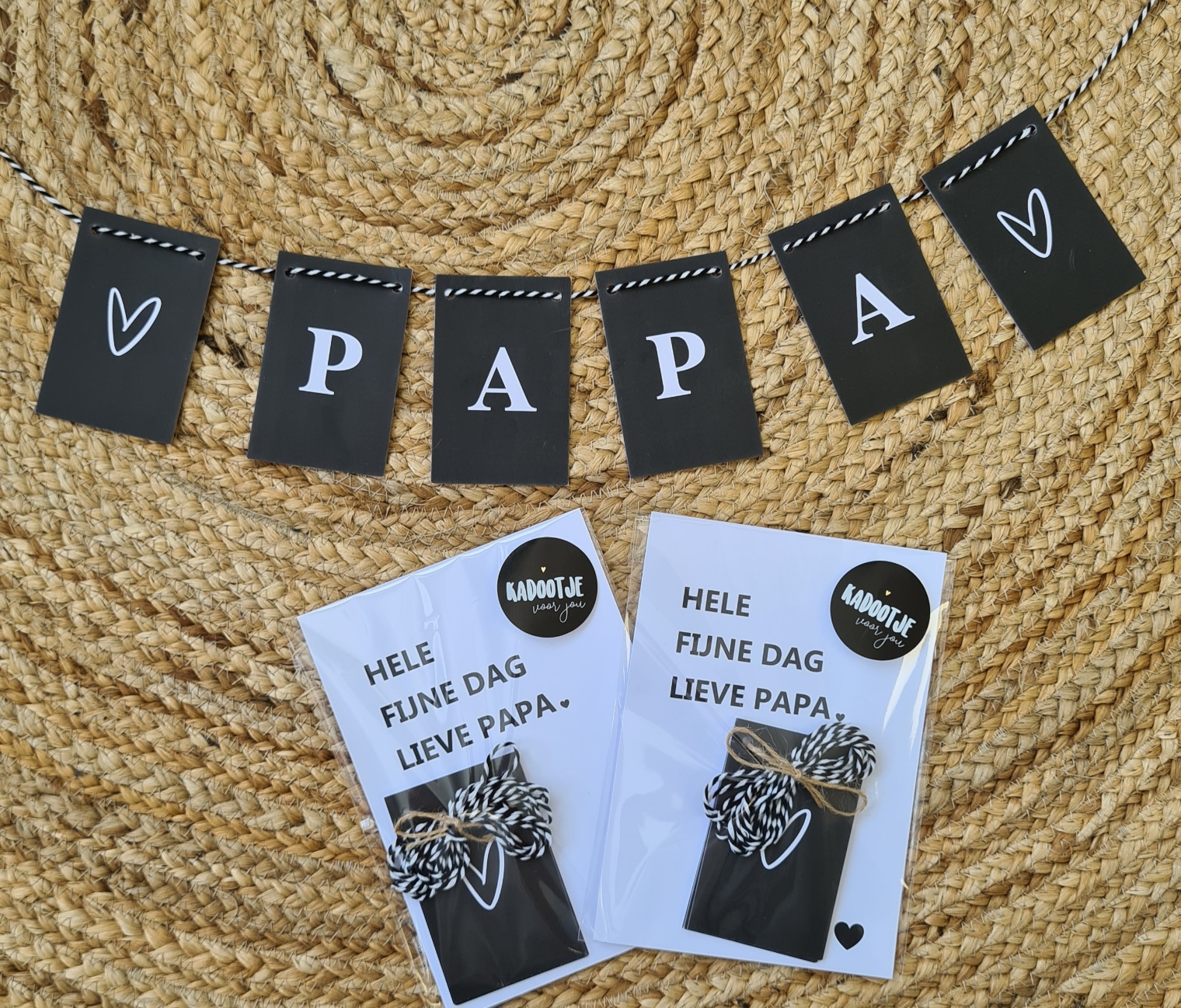 Kaart + slinger voor de allerliefste papa