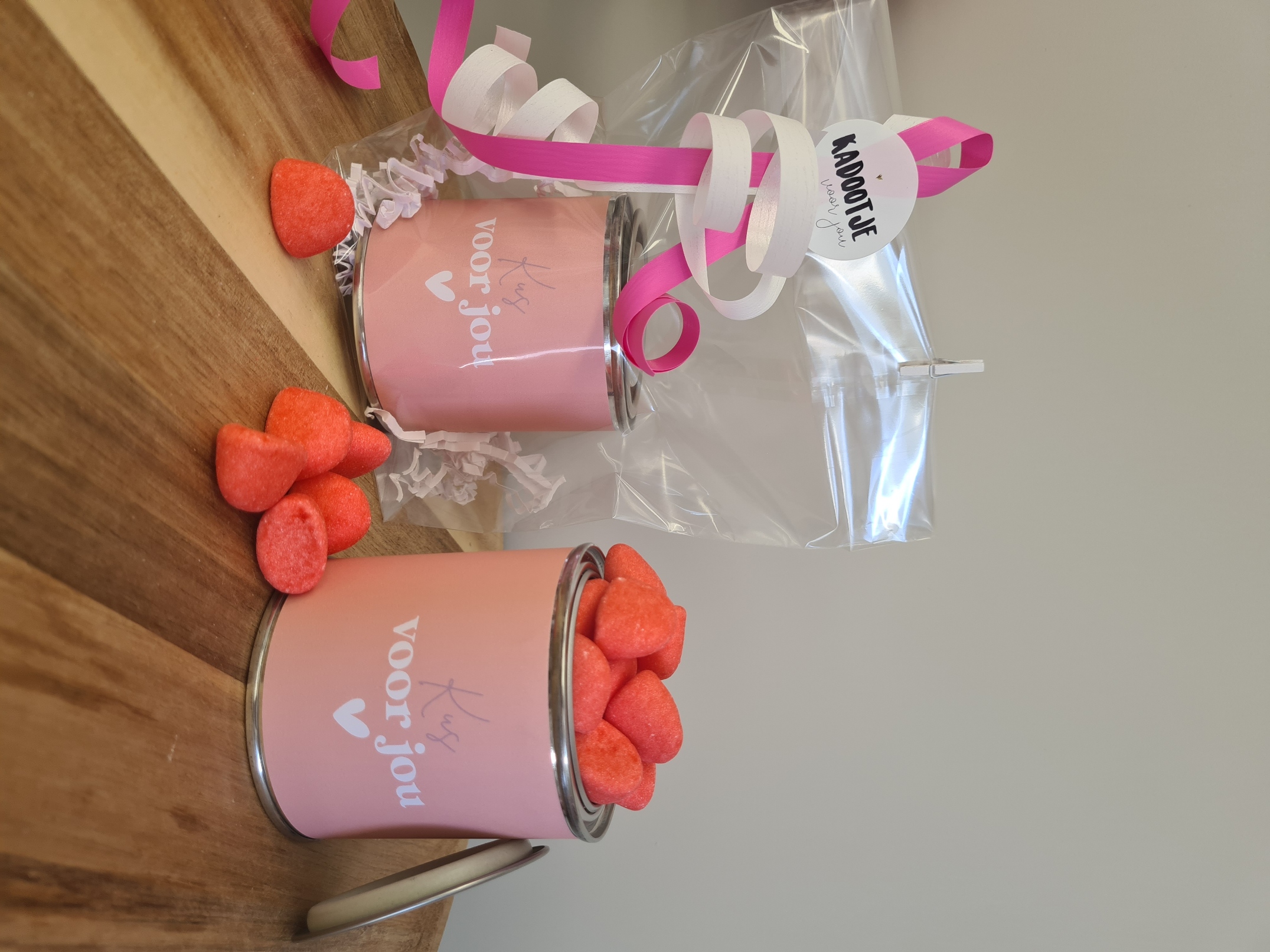 Cadeau blikje "Kus voor jou"