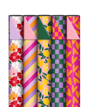 Cadeaupapier Stripes  Pink AZ Pink | Elegant Gestreept | 70x200cm