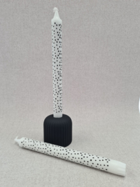 Dots dinerkaarsen wit/dots