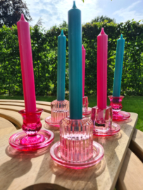 Glas kaarsenhouder met kaars