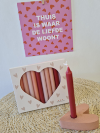 Cadeau set Kaarsenset & hartjes houder